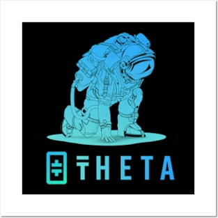 theta coin Crypto coin Cryptocurrency Posters and Art